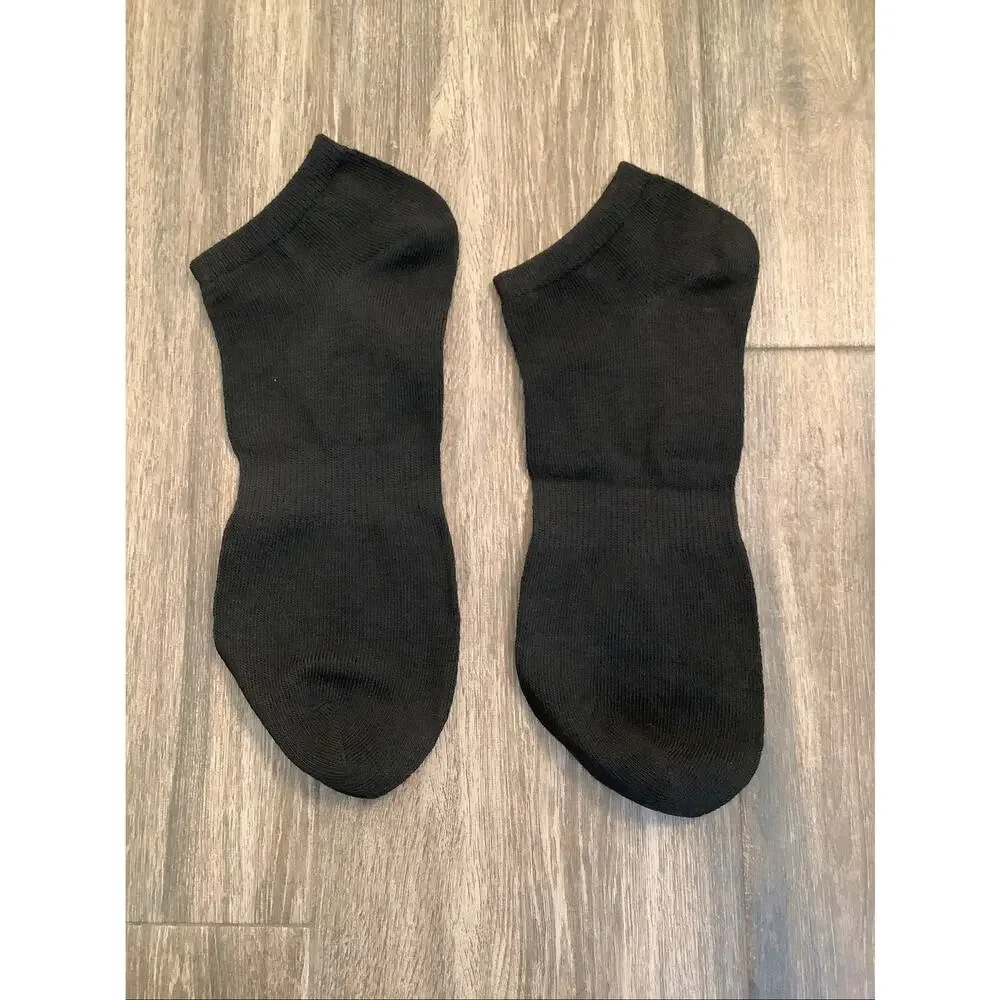 Spalding Mens Large Black Low Cut Ankle Athletic Running Socks Athleisure C12-11